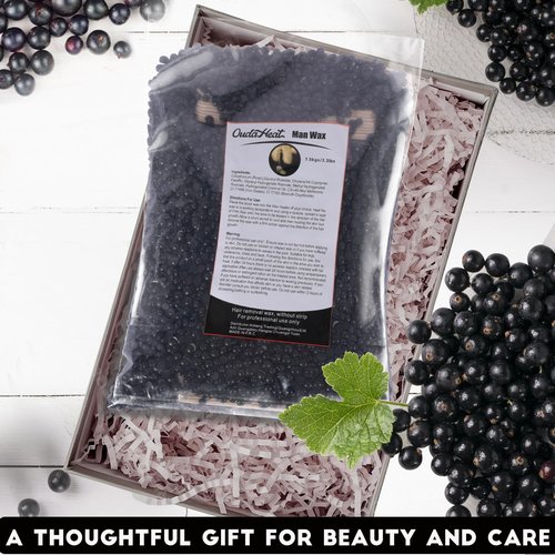 2.5lb Hard Wax Beads, Scented Stripless Wax Bead for Sensitive Skin, Professional Brazilian Waxing Bead, Bikini, Body, Face, Legs, Back, Chest, Coarse Hair Removal, At-Home Salon, 20 Wooden Sticks