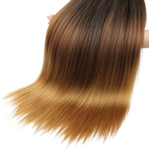 Beyond Beauty Braiding Hair pre stretched, Braids Synthetic Fiber Ombre Yaki Texture, Natural Easy Twist Braids Crochet Hair Hot Water Setting hair extensions