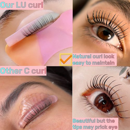 Eyelash Perm Pads 2025 New Gradient Color Silicone Lash Lift Rods Eyelash Perm Silicone Pads 8 Sizes 16 Piece Reusable Soft Lash Lift Pads Shield for Different Length Eyelashes Perfect Lifting