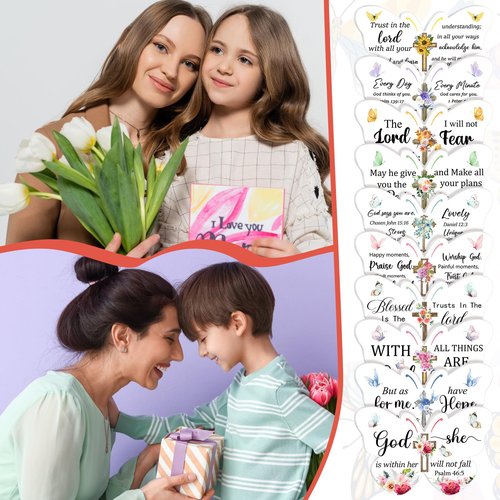 Lothee 80 Pcs Christian Nail File Gifts Bulk for Women School Teacher Church Bible Verse Emery Board Inspirational Double Sided Religious Manicure Tool for Wedding Birthday Party(Butterfly)