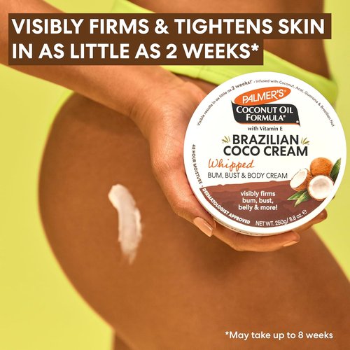 Palmer's Coconut Oil Formula Cream - Whipped Bum, Bust & Body Cream with Vitamin E, 8.8 Fl Oz | Skin Tightening & Firming
