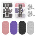 BELICOO 120 Pcs Sanding Paper Disc w/ 2 Metal Bit, 80/120/180/240 Grit Round Pedicure Replacement Sanding Discs for Electric Nail File Bits, Foot File Sandpaper Discs for Dead Skin Foot Callus Remover
