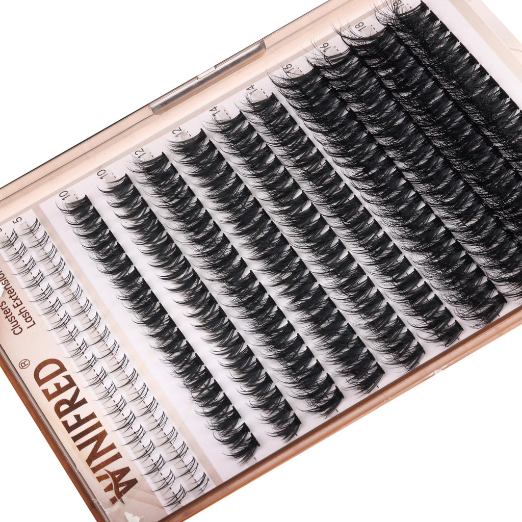 Wispy Lash Clusters with Bottom Lashes Eyelash Clusters C Curvature Cluster Eyelash Extensions 10-18mm Individual Lashes DIY Lashes Clusters Thick Volume by Winifred