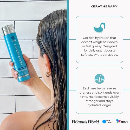 KERATHERAPY Keratin Infused Moisture Conditioner - Hydrating Formula for Dry, Damaged Hair | 10.1 fl. oz.