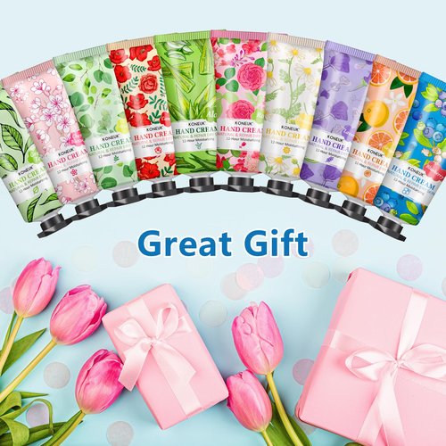 KONEUK 16 Pack Hand Cream Gifts Set, Bulk Hand Lotion Travel Size for Dry Cracked Hands, Hand Cream for Easter Basket Stuffers, Teacher Appreciation Gifts, Mothers Day Gifts and Bridal Shower Gifts