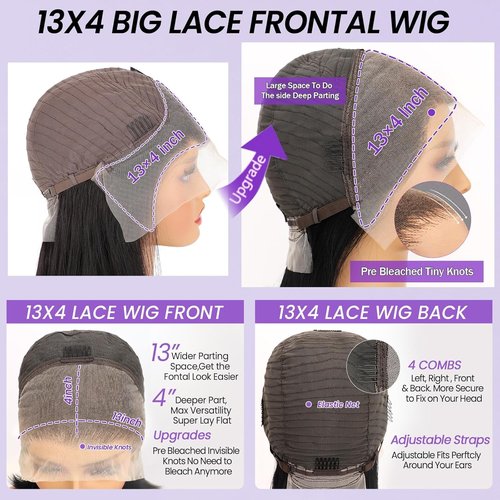 MUXFILLA 10 Inch Bob Wig Human Hair 13x4 HD Lace Front Wigs Pre Plucked Short Straight Lace Frontal for Black Women 180% Density Glueless, Nature Black
