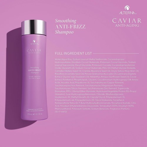 CAVIAR Anti-Aging Smoothing Shampoo - Tame Frizz & Smooth Medium to Thick Hair | Sulfate-Free Formula