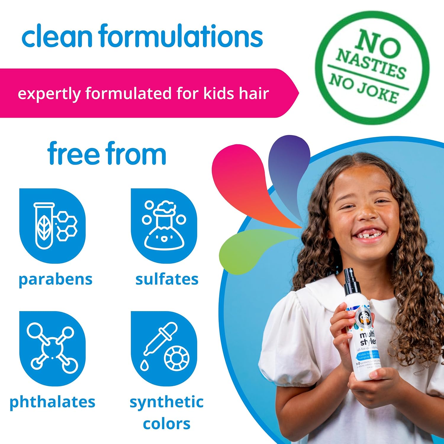 SoCozy Multi Styler - Kids' Hair Spray for Everyday Use | Gentle Formula with Quinoa & Aloe (5.2 Fl Oz)