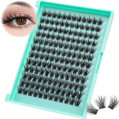 Bodermincer Eyelashes Clusters 10-12-14mm Mixed/12-14-16mm Mixed/14-16-18mm Mixed/16-18-20mm Mixed Nature D Curl False Lashes Cluster Eyelashes (14-16-18mm Mixed)