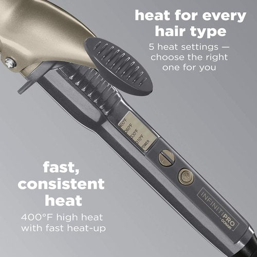 Conair INFINITIPRO Tourmaline Curling Iron - 1.5-Inch Ceramic Barrel for Soft Waves on Medium & Long Hair