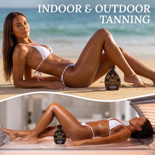Sicilian 200X Dark Black Bronzer Tanning Lotion - Gradual Bronzing & Glowing Skin | Luxurious Sunless Tanner