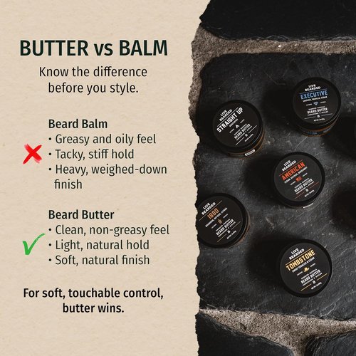 Live Bearded Beard Butter - All-Natural Leave-In Conditioner & Softener | 3 fl oz - 1880 Scent: Bourbon, Bitters, Citrus