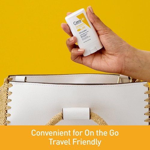 CeraVe Mineral Sunscreen Stick SPF 50 - Broad Spectrum Protection with Hyaluronic Acid & Ceramides - Fragrance-Free & Oil-Free