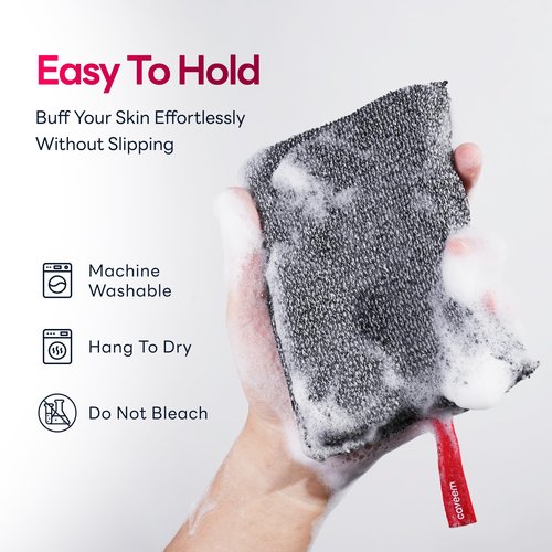 Caveem Exfoliating Body Scrubber, Rough Exfoliation Body Exfoliator Sponge for Remove Dead Skin, Body Exfoliating Sponges, Bath and Body Exfoliate Buffer, Mens and Womens Sponge for Shower (2 Pack)