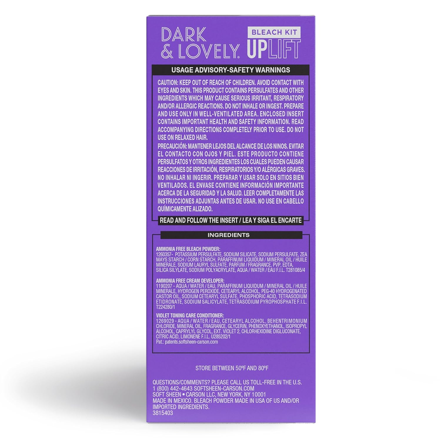 SoftSheen-Carson Dark and Lovely® Uplift Bleaching Kit - Powder, Developer & Toner for Blonde Hair