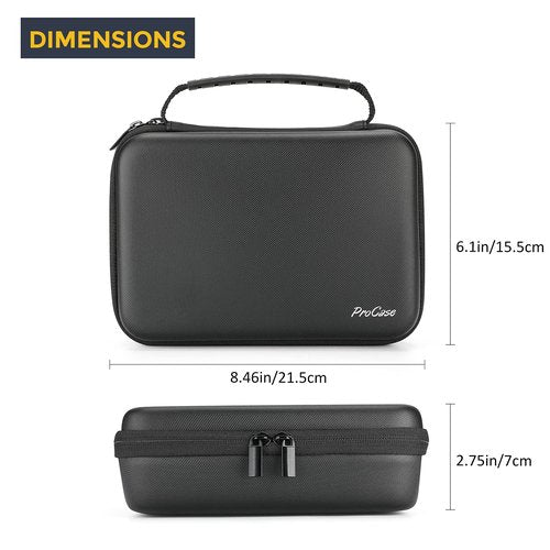 ProCase Hard Carrying Case Compatible for Norelco Multigroom Series 7000 MG7750/49 MG7770 MG7790 MG7791/40 Men's Electric Trimmer Shaver and Attachments -Black
