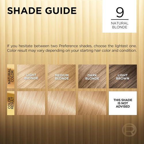 L'Oreal Paris Hair Color - Superior Preference Permanent Dye for Radiant Natural Blonde 9.1 | Lasts Up to 9 Weeks