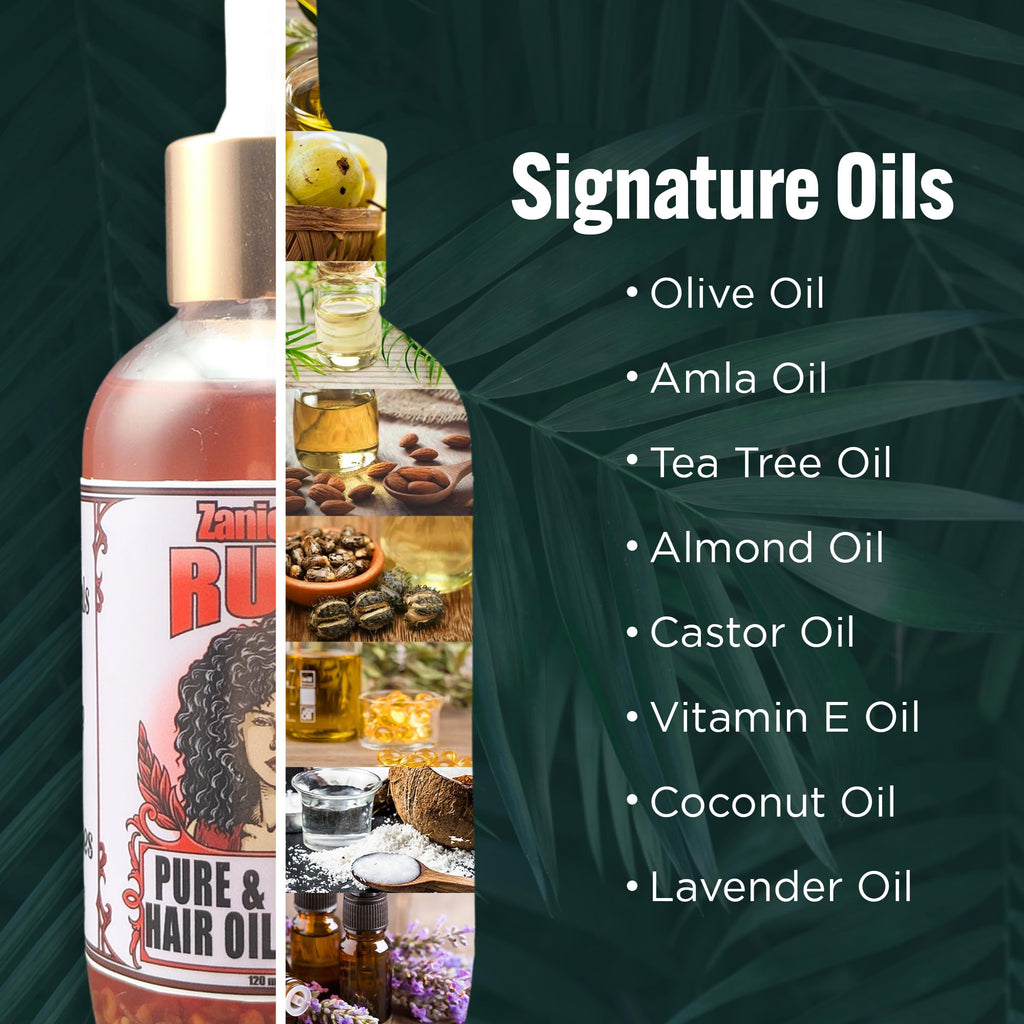 Zanichigo Fenugreek Herbal Hair Oil for Dry, Damaged & thinning Hair | Lightweight Non-Greasy - Hair Growth Treatment with 8 Oil Blend