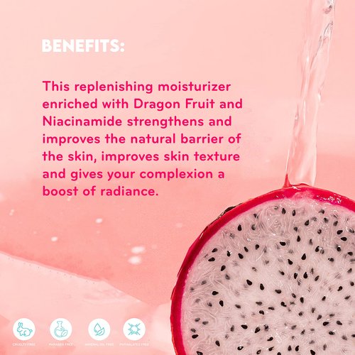 pūrlisse Dragonfruit + Niacinamide Hydrating Face Moisturizer - Face Moisturizer for Radiance & Improved Texture - Strengthens Skin Barrier, Reduces Blemishes & Fights Signs of Aging (1.7 Fl oz)