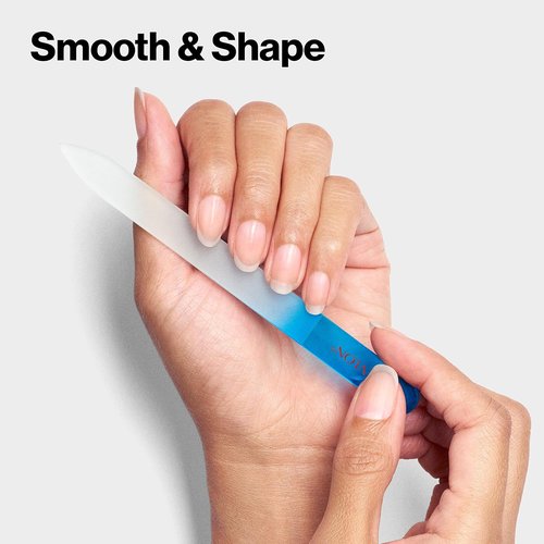 Revlon Glass Nail File - Self-Cleaning Manicure Tool with Bacteria Shield Technology | 1 Count