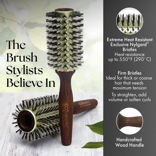Olivia Garden Ecoceramic Firm Bristles Round Thermal Hair Brush (2 1/8")