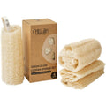 Chill Ah Natural Loofah Sponge Set – 100% Plant-Based, Dye-Free, Biodegradable Bath Exfoliator for Glowing Skin – Handcrafted in Vietnam (4-Pack)