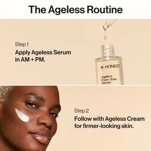 Honest Beauty Ageless Firm and Smooth Cream, Powered by Vegan Collagen Elastin Polypeptides, Firmer Smoother Looking Skin, Fragrance Free, EWG Verified, Cruelty-Free, 1.7 fl oz