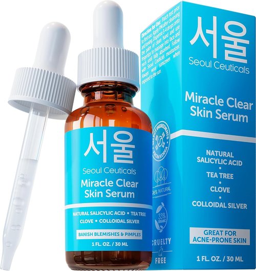 SeoulCeuticals Acne Serum - Rapid Action Treatment with Salicylic Acid & Tea Tree Oil | 1oz for Even Skin Tone