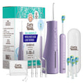 GuruNanda Lion & Lamb Kit 2.0, Electric Toothbrush with Water Flosser Combo, 4 Jet Tips, 4 Brush Heads, & IPX7 Waterproof Design for Complete Oral Care, Lavender