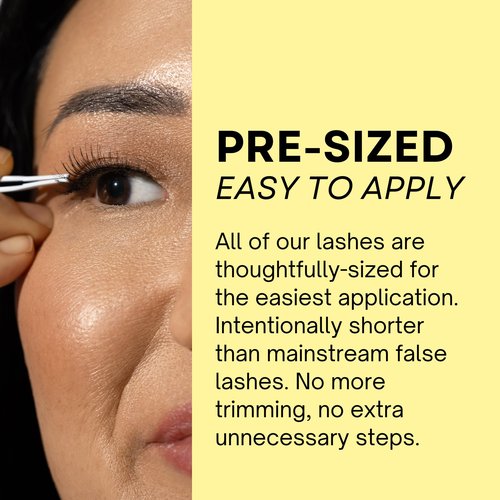 Best Lashes for Monolids - Very Small Size, Natural Eyelid Lifting Strip False Lashes - Made From Real Hair - Safe For Sensitive Eyes - Hannah Cho Beauty