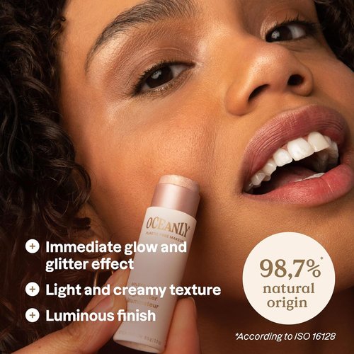 ATTITUDE Oceanly Highlighter Stick - Lightweight, EWG Verified, Vegan & Cruelty-Free | Golden Rose, 0.3 Ounces