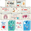 Nurse Bags, 32 PCS Nurse Makeup Bag Thank You Nurse Card, Nursing Day Appreciation Cards Nurse Week Carvas Cosmetic Bag Survival Kit with Zipper Funny Thank You Cards Nurse Supplies
