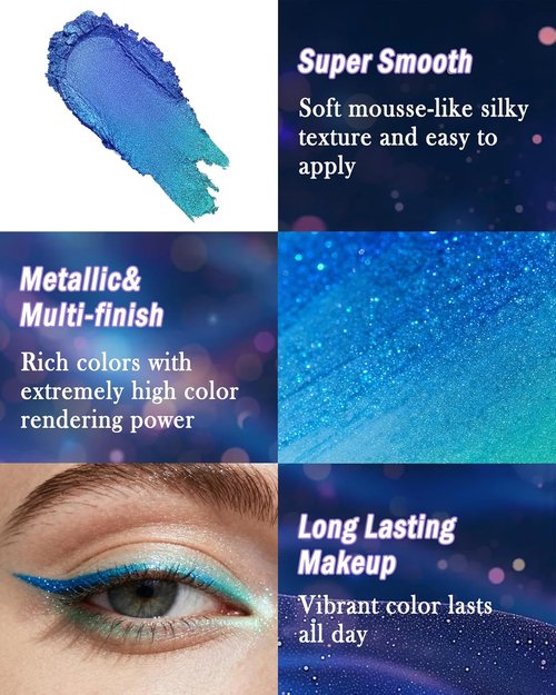 Skiennix Multichrome Gel Eyeliner - Waterproof Pink Shifting Glitter Pencil for Stunning Eye Looks | 01