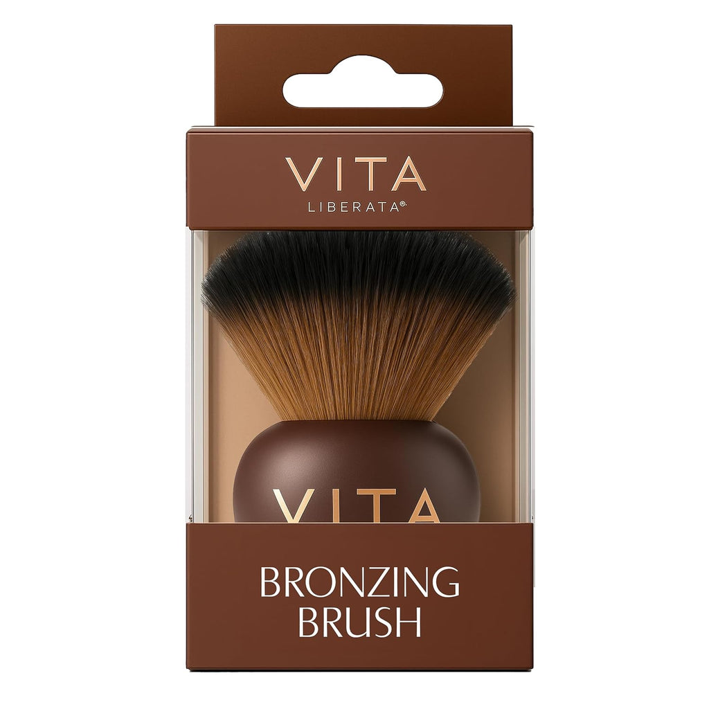 VITA LIBERATA Kabuki Bronzing Brush - Super Soft Bristles for Flawless Application | Washable & Reusable, Vegan