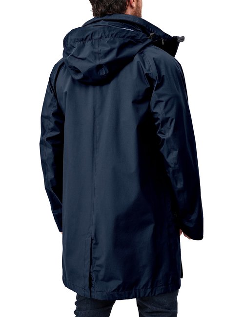 Little Donkey Andy Men's Waterproof Rain Jacket Outdoor Lightweight Rain Shell Mountain Windbreaker Long Coat for Hiking,Golf,Travel Dark Blue XXL