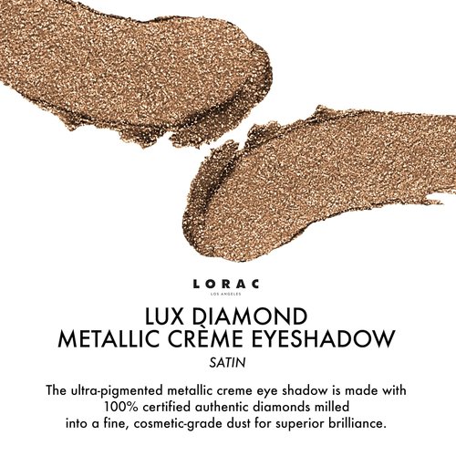 LORAC Lux Diamond Crème Eye Shadow - Metallic Shimmer Powder in Suede Brown | Long-Lasting Formula