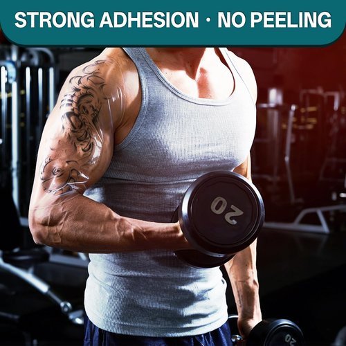 Tattoo Wrap 10 Pack 2/4/6/8 Inch Mixed Size Waterproof Transparent Tattoo Bandage Aftercare Film Breathable Self-Adhesive Cover Up Sheets for Healing, Tattoo Skin Tape Dressing Supplies 2 Yards Each