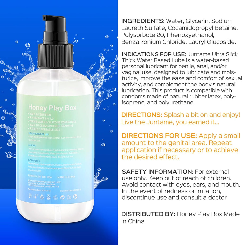 Water-Based Lube by [Brand Name] - 8 Fl Oz Personal Lubricant for Men, Women & Couples | Flavorless & Non-Sticky