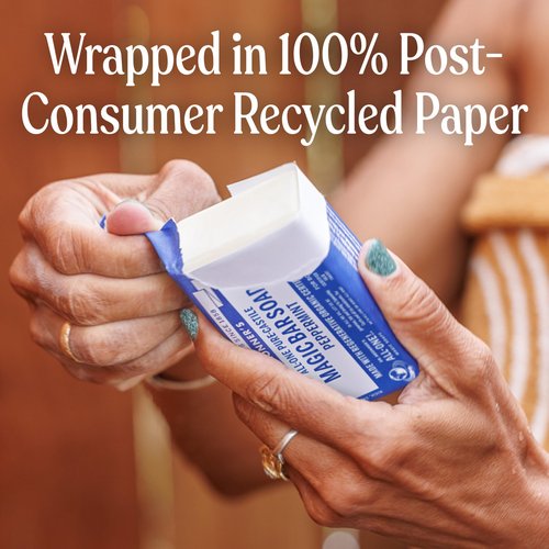 Dr. Bronner's Pure-Castile Magic Soap Bars (Peppermint, 5 oz, 6-Pack) - Made with Regenerative Organic Certified Oils - For Face, Body & Hair - Gentle, Vegan - Bar Soaps for Men & Women