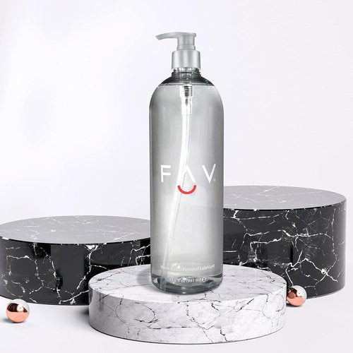 FAV Water-Based Luxury Personal Lubricant - Natural Feeling, Toy Friendly & Condom Safe | 33.5 Fl Oz