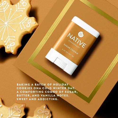Native Mini Deodorant - Limited Edition Sugar Cookie - Travel Size 0.35 Oz - Pack of 2