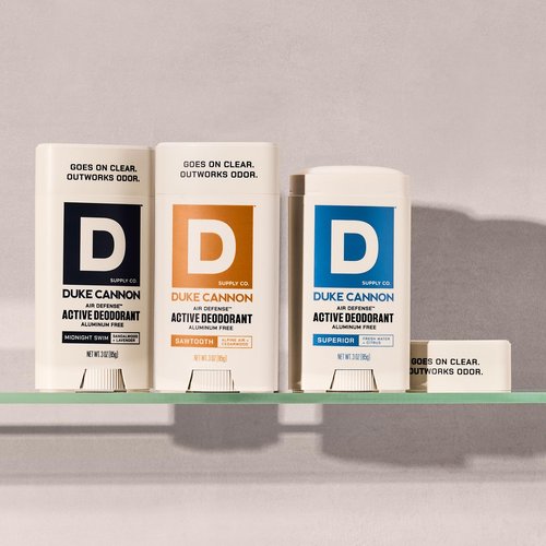 Duke Cannon Midnight Swim Aluminum-Free Deodorant for Men - Air Defense, Sandalwood + Lavender Scent, 3 oz – Long-Lasting, Clear Glide, Skin-Soothing Formula