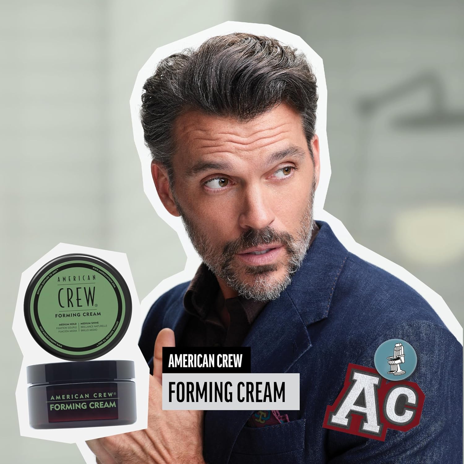 American Crew Hair Forming Cream - Medium Hold & Shine for Men | 3 oz Styling Solution