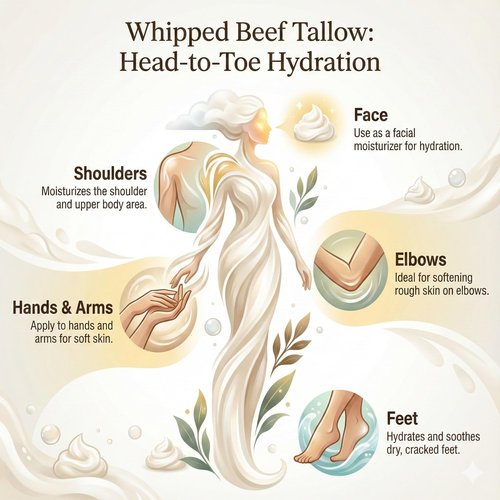 IKARIAN 100% Grass Fed Beef Tallow for Skin Care | Premium Whipped Moisturizer | Face + Body | Single Ingredient, All natural | 4 FL. oz. (Unscented)