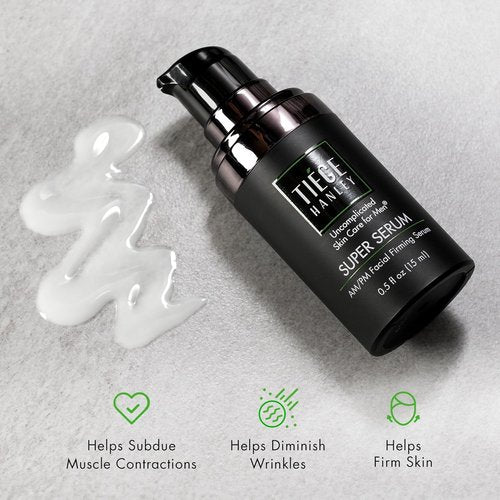 Tiege Hanley Anti-Aging Face Serum for Men - Super Serum with Peptides & Retinyl Palmitate | 0.5 Fl Oz