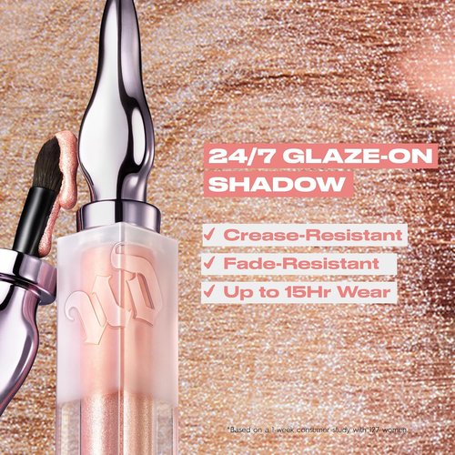 Urban Decay 24/7 Glaze-On Liquid Eyeshadow - Crease-Resistant Glitter Makeup with Built-In Brush | 0.1 fl oz