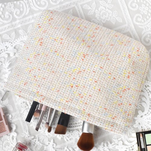 KeYaMee Makeup Bag Travel Cosmetic Bags for Purse Women Organizer Pouch Toiletry Bags with Zipper Large Capacity 039 white