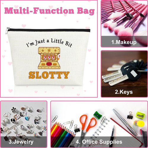 Mxrymvu Casino Gifts Funny Gambling Makeup Bag Lucky Casino Gifts Cosmetic Bag Birthday Present for Gamblers Zipper Pouch Christmas Gift for Friends Grandma Her