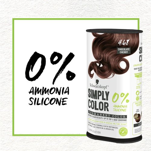 Schwarzkopf Simply Color Permanent Hair Dye - 4.68 Chocolate Cherry | Long-Lasting, Nourishing Formula for All Hair Types