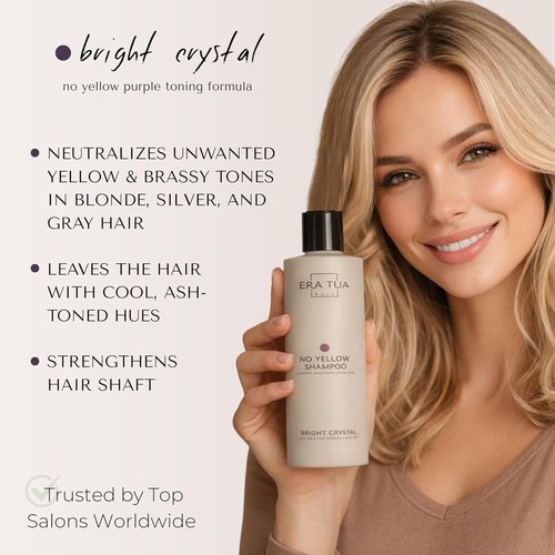 Skiennix No-Yellow Toning Purple Shampoo - Neutralizes Yellow Tones in Blonde & Silver Hair | 250 ml